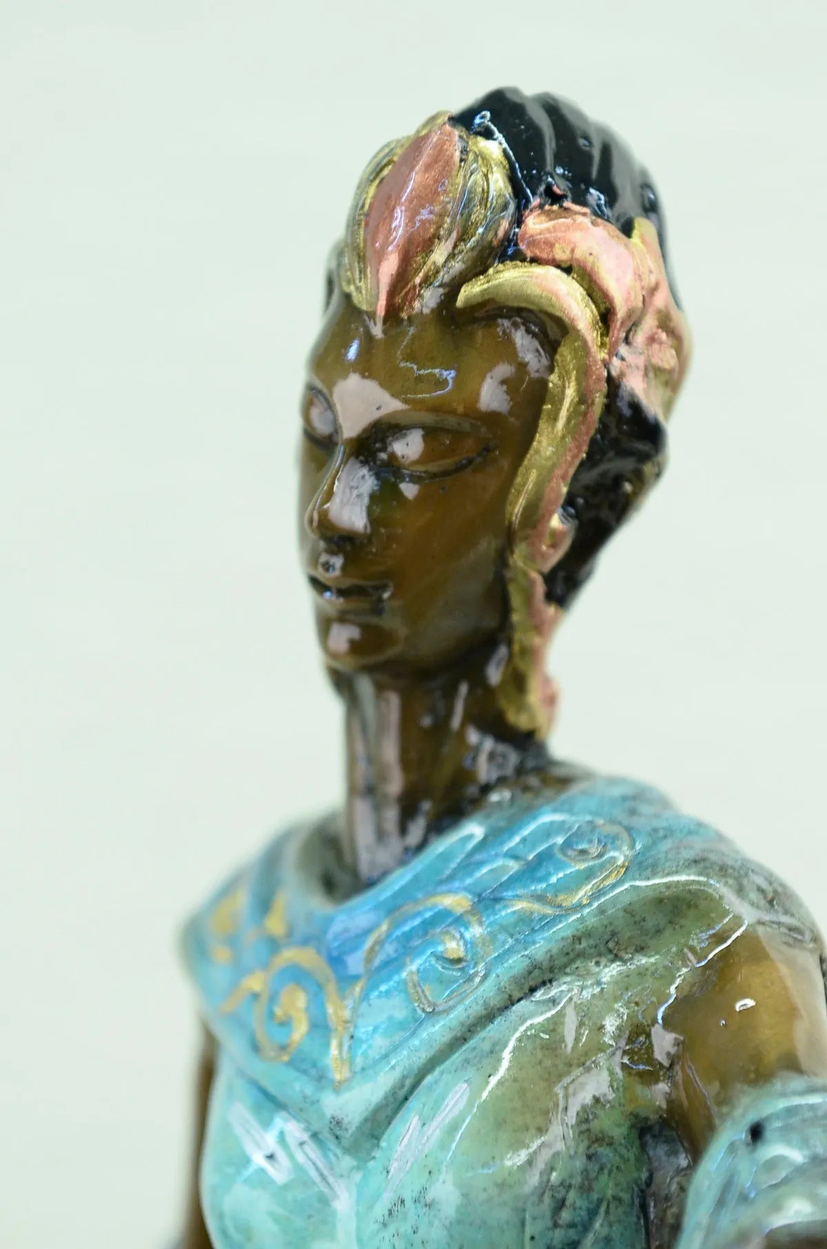 19'' Tall Art Nouveau Sexy Model Hand Made Museum Quality Classic Bronze Artwork