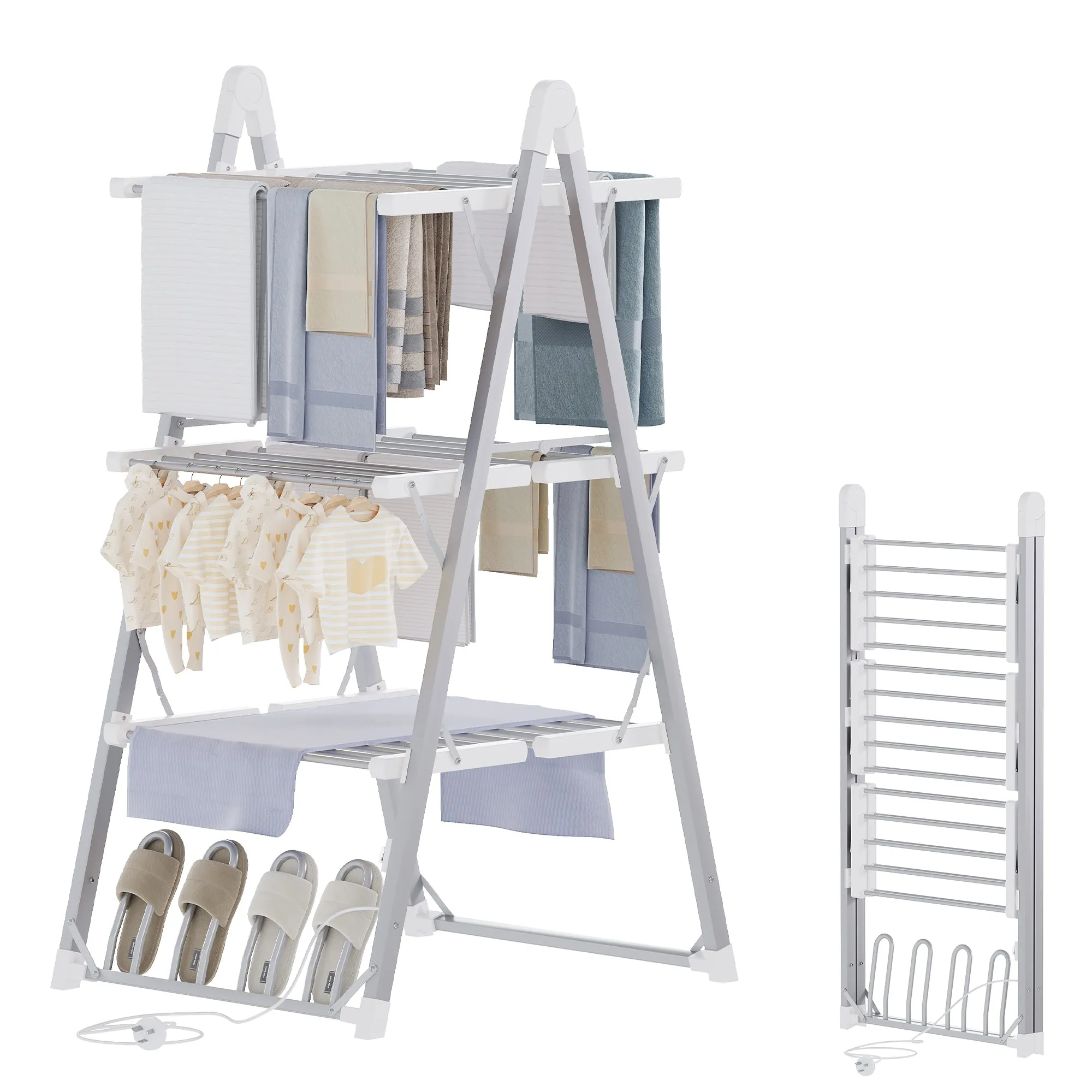 Advwin 3 Tier Freestanding Electric Heated Towel Rail