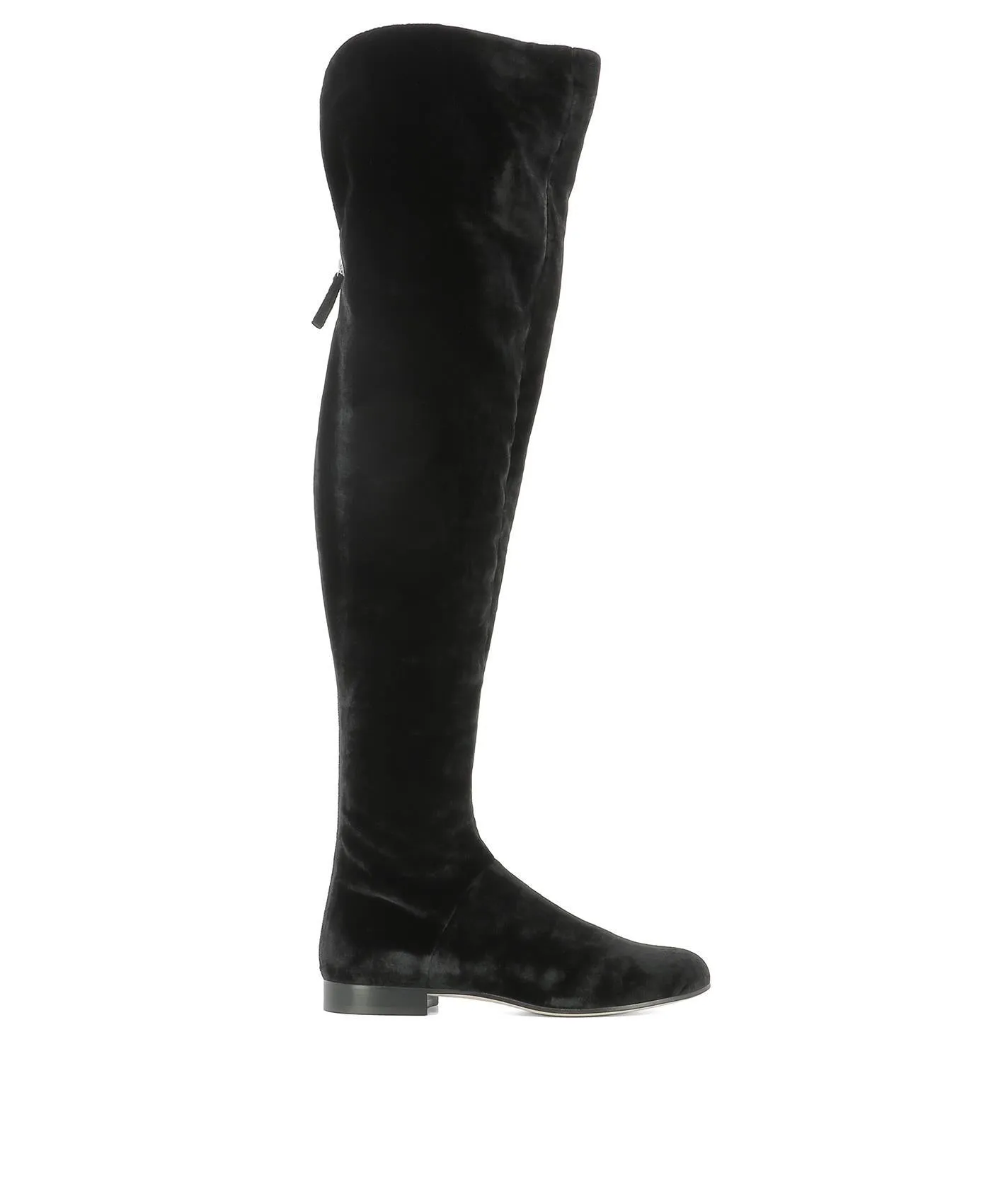 Alberta Ferretti Velvet Above-Knee Boots