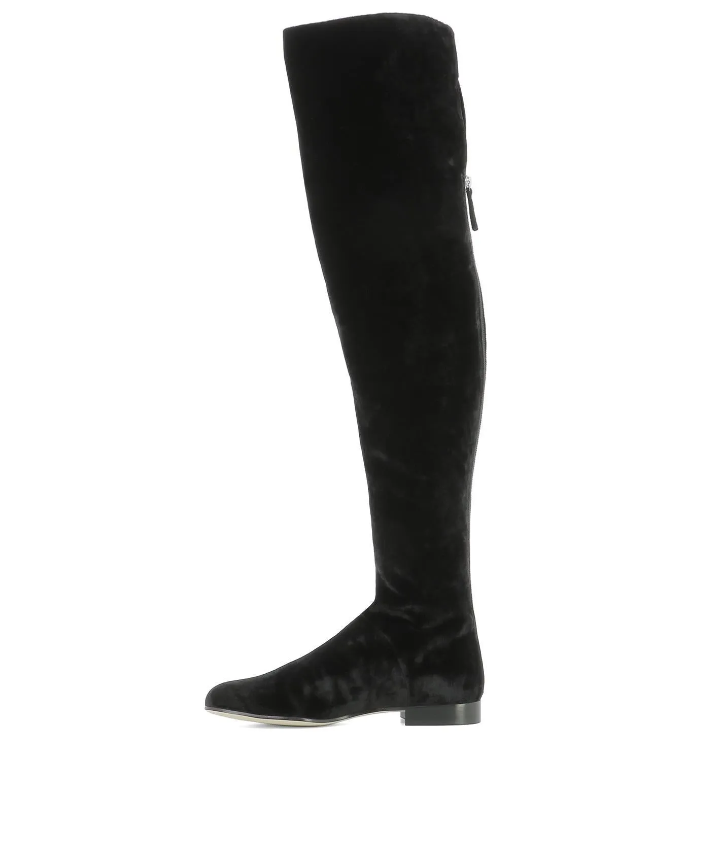 Alberta Ferretti Velvet Above-Knee Boots
