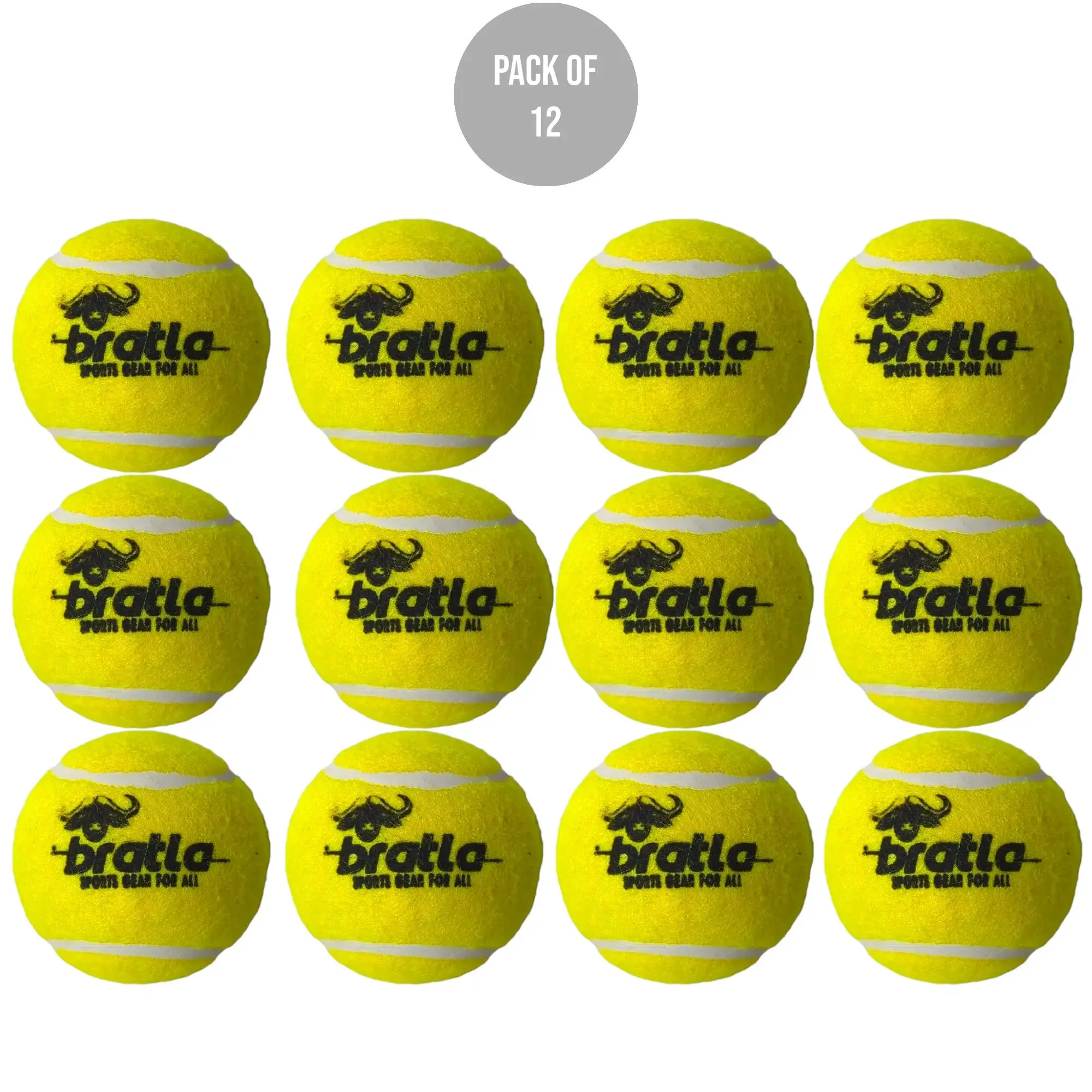 Bratla Pro Cricket Tennis Tape Ball Pack of 3 Lightweight