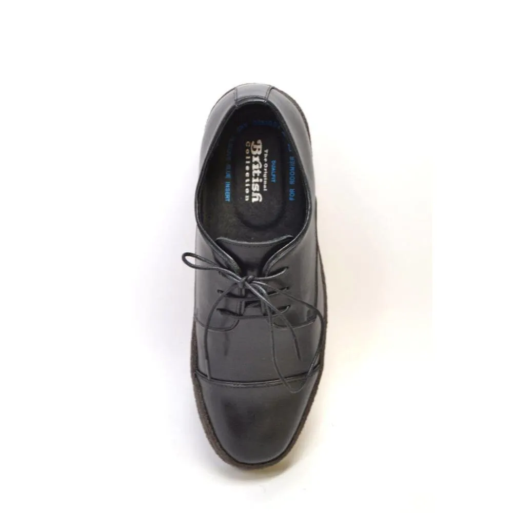 British Walkers Playboy Low Top Cap Toe Men's Black Leather and Suede