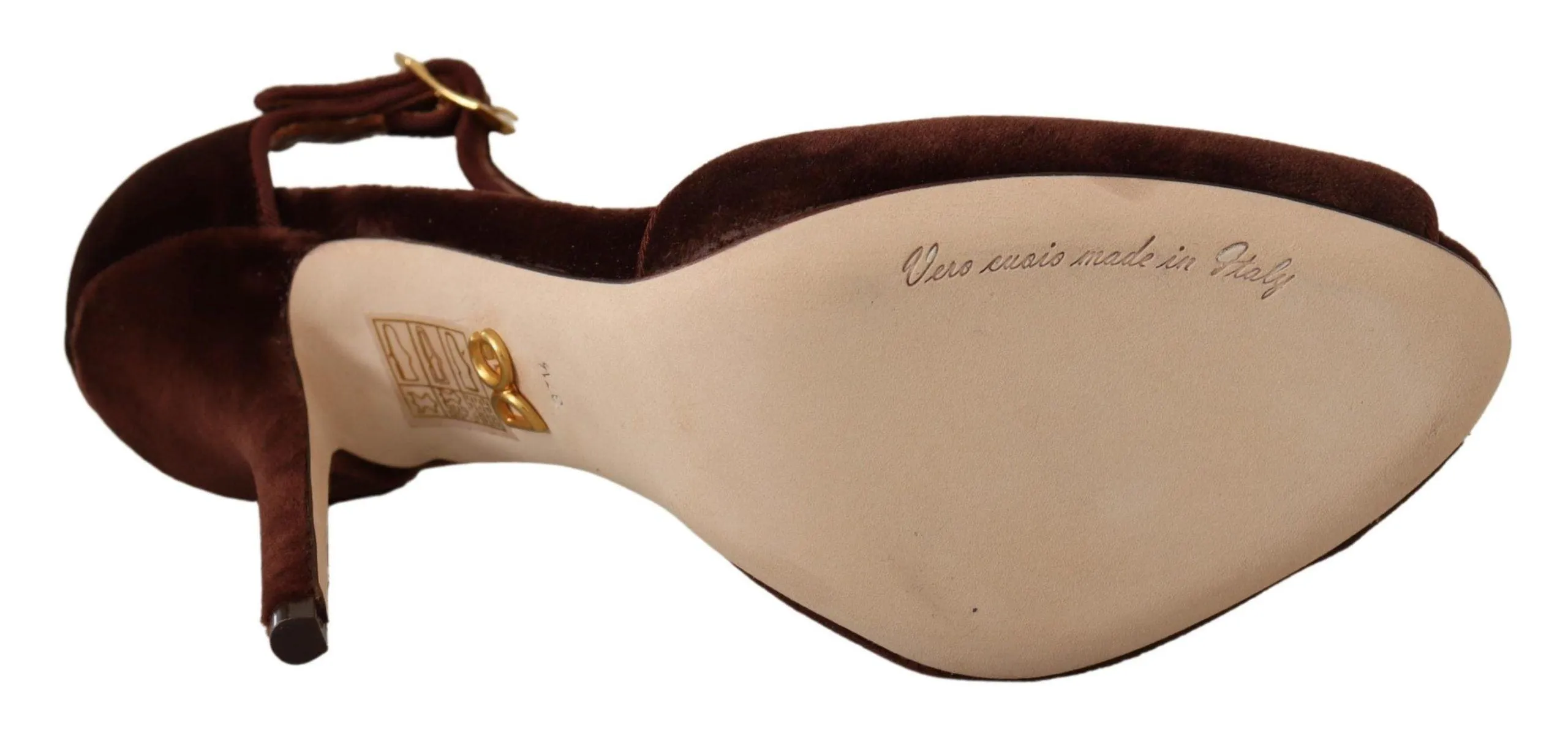 Dolce & Gabbana Brown Copper Devotion Heart Sandals