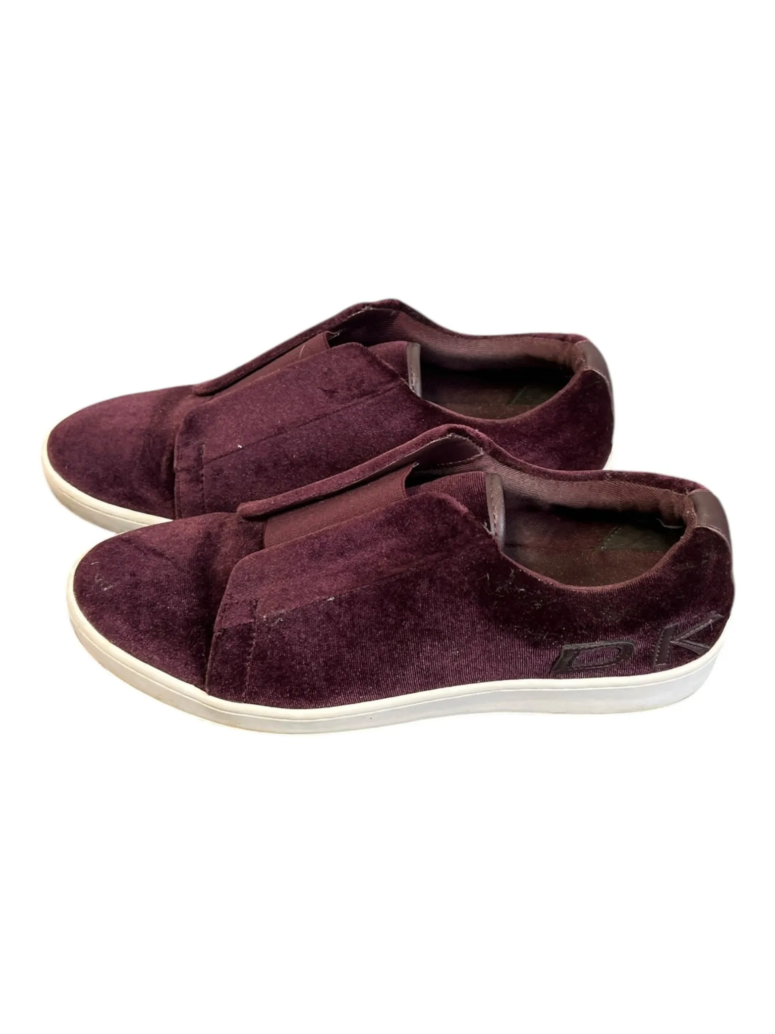 Donna Karan Shoe Size 8.5 Eggplant Suede Slip On Round Toe Velvet Shoes