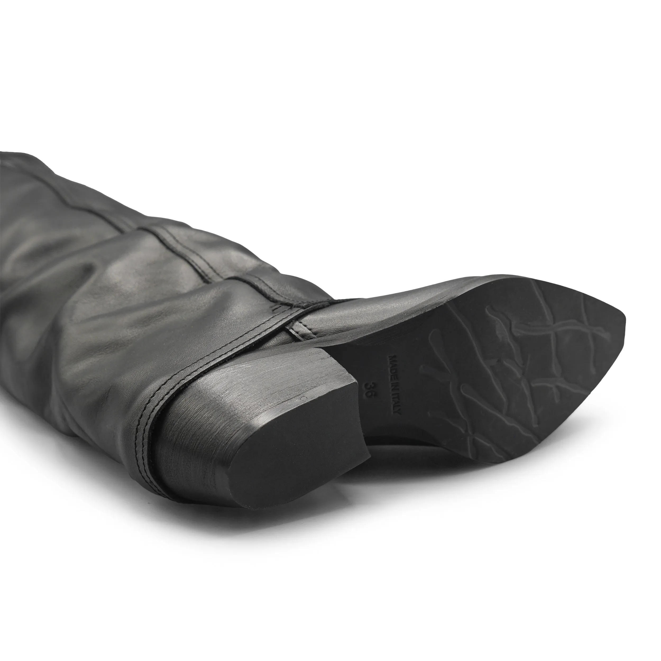 DX680 - Wrinkled Leather Knee High