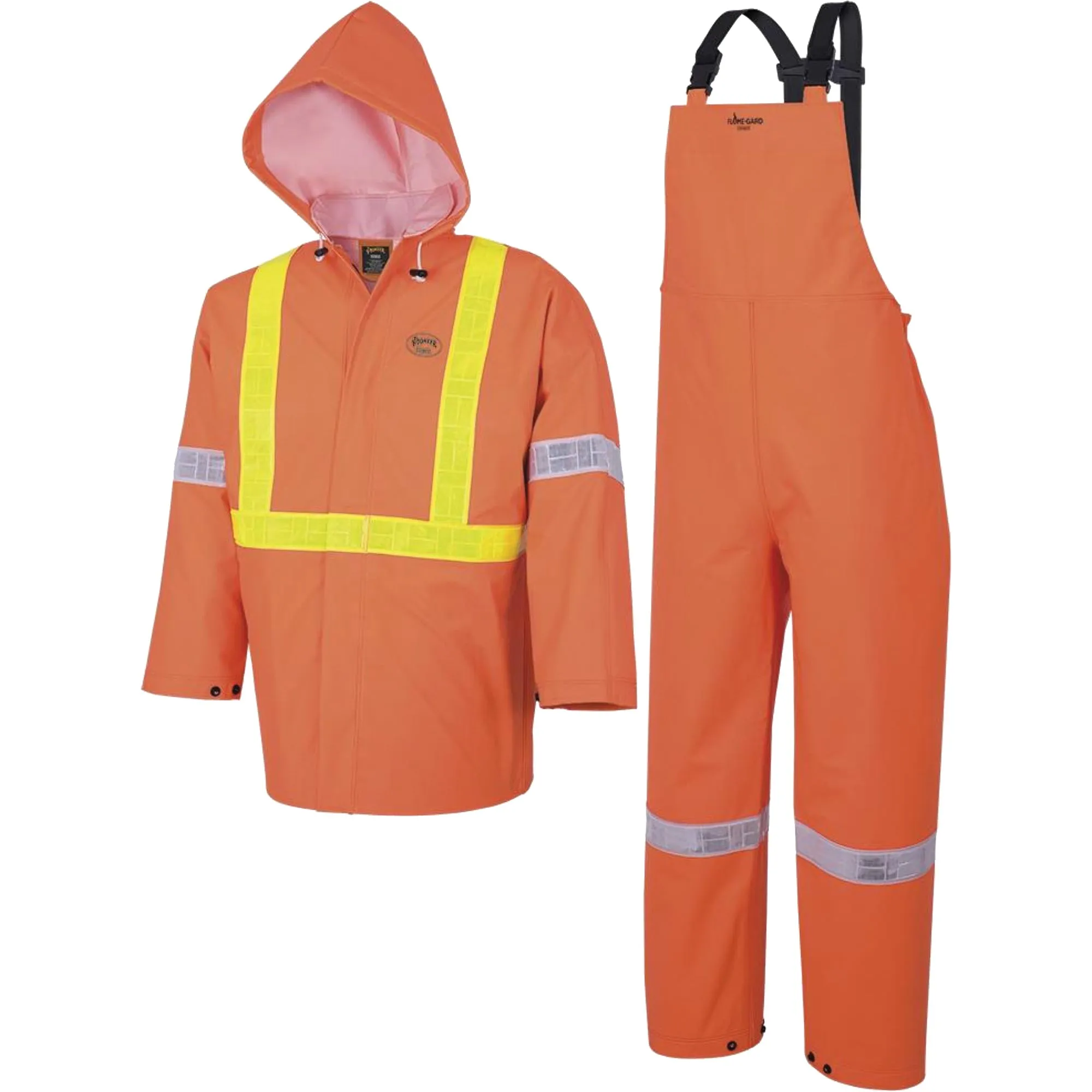 Element FR™ FR 3-Piece Safety Rain Suit, PVC, Medium, High-Visibility Orange