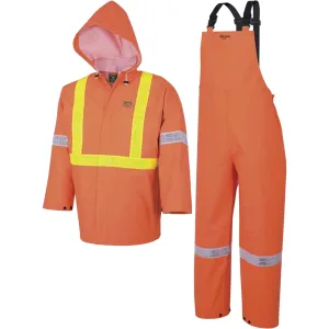 Element FR™ FR 3-Piece Safety Rain Suit, PVC, Medium, High-Visibility Orange