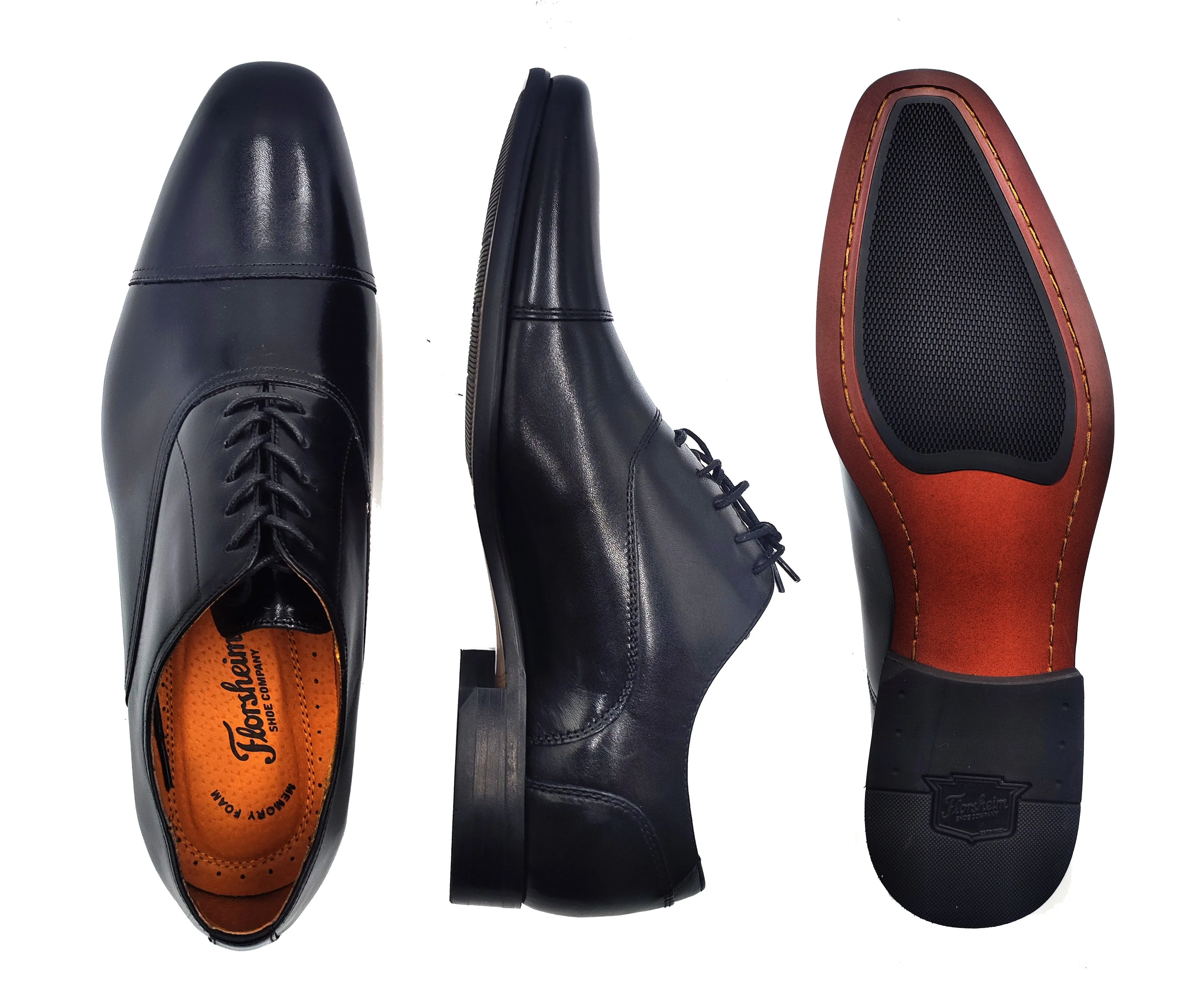 FLORSHEIM,CAP TOE-LACE UP-SHOES-CASABLANCA11841-BLACK