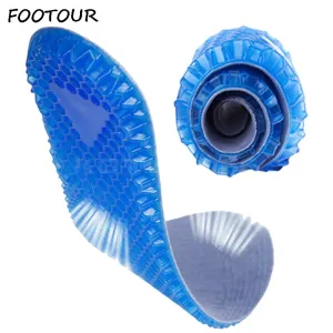 Footour Silicone Insoles Massaging Sport Shoe Pads Orthopedic Arch Support Foot Care Sport Pad High