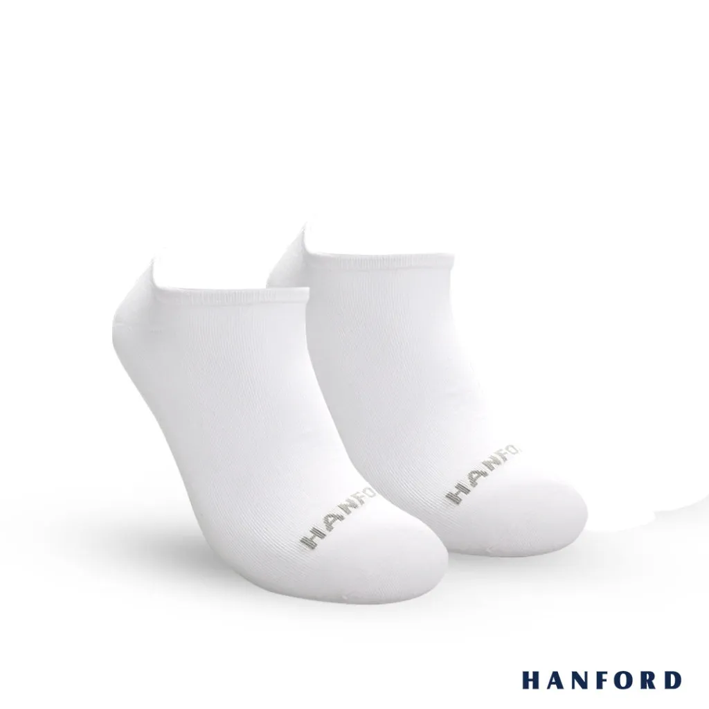 Hanford Men Ladies Teens Casual Everyday Comfort Cotton Non Slip Low Cut Sneaker Socks Levin Black White Gray (1pair)