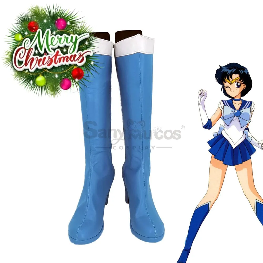 【In Stock】Anime Sailor Moon Cosplay Sailor Mercury Ami Mizuno Cosplay Shoes