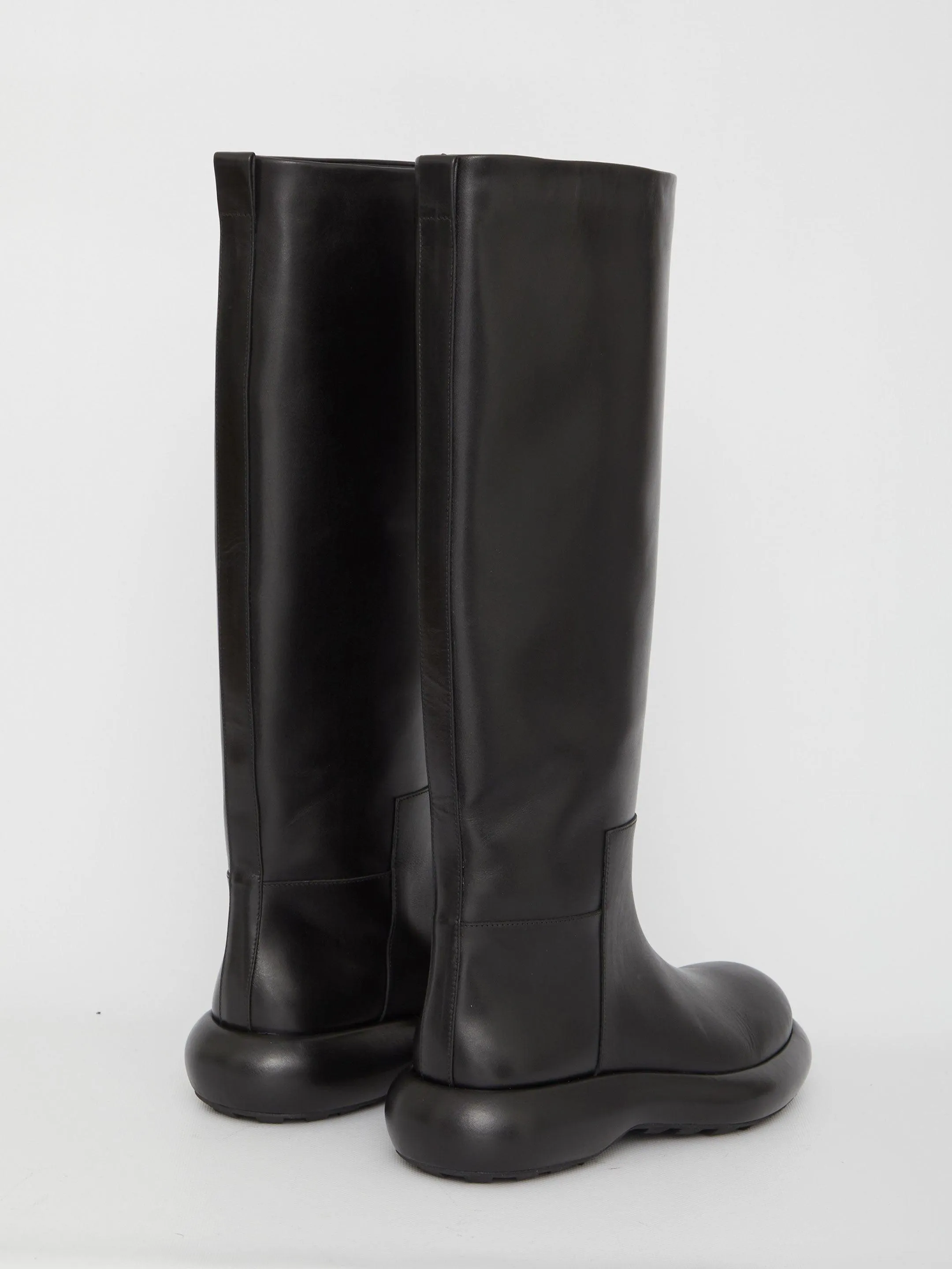 Jil Sander Black Leather Boots