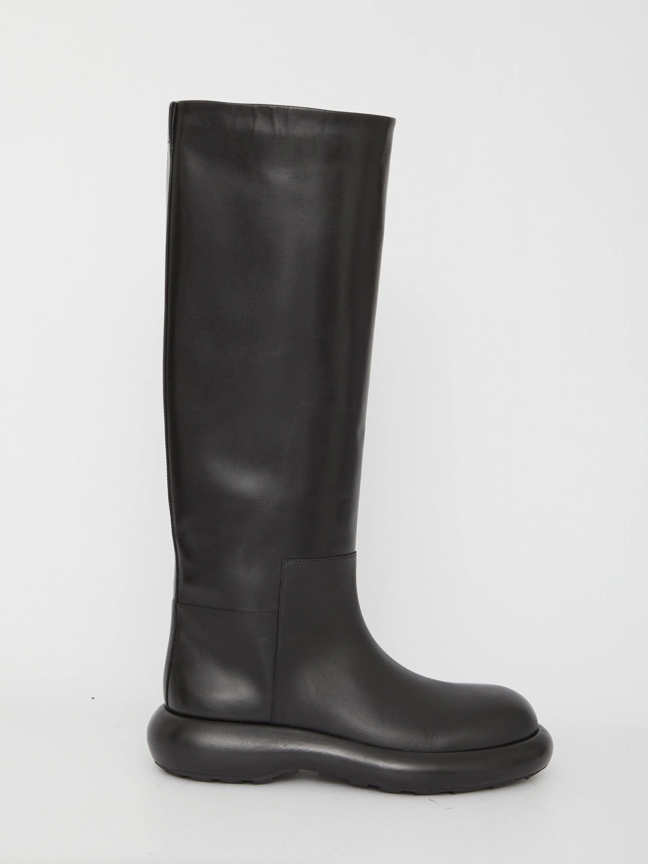 Jil Sander Black Leather Boots
