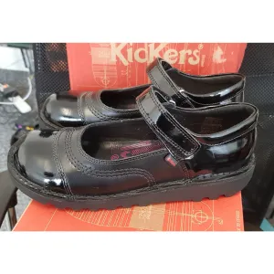 Kickers KICK POP Black Leather Bar Shoe
