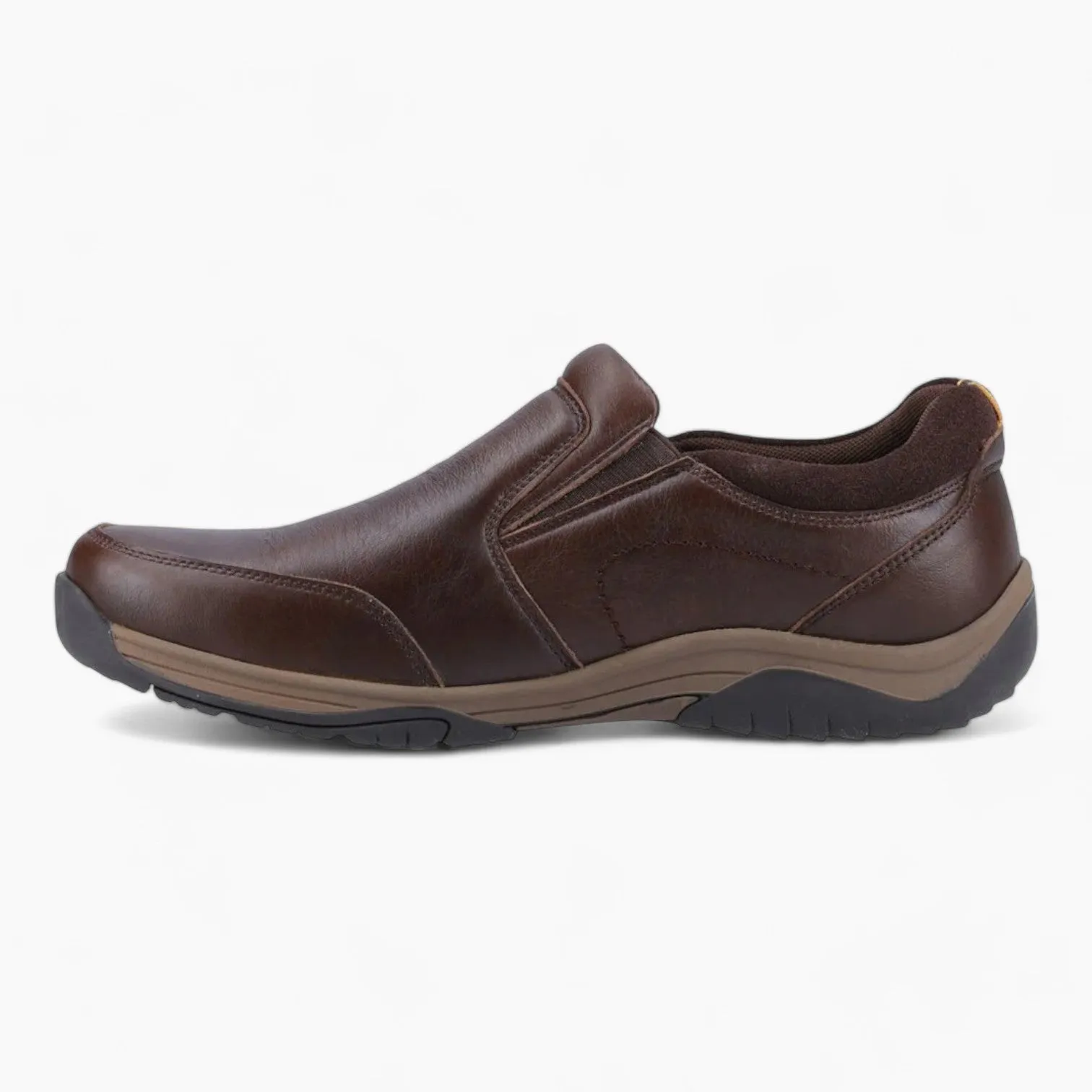 Men's Brown Leather Slip-On Shoes by Hush Puppies – Donald Comfort Fit