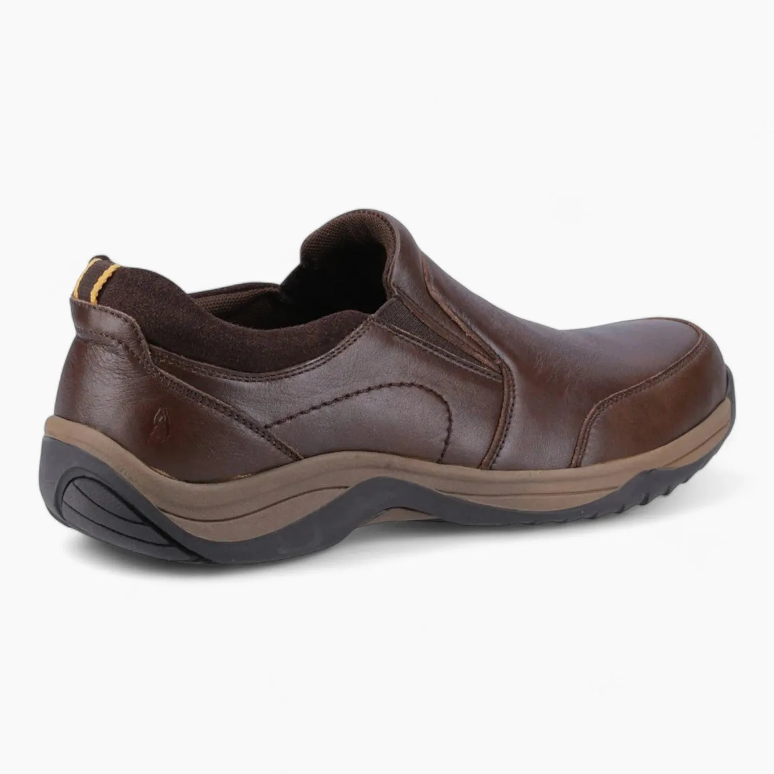 Men's Brown Leather Slip-On Shoes by Hush Puppies – Donald Comfort Fit