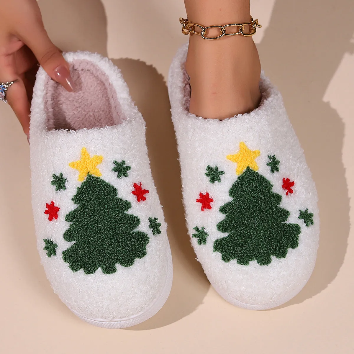 Nanccy Plush Warm  Soft Slippers