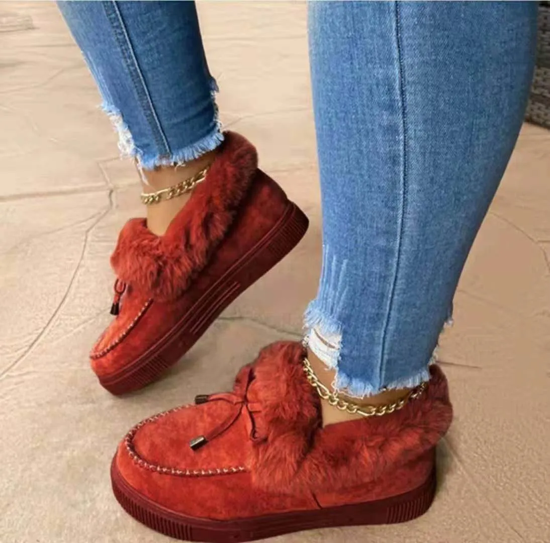 Nanccy Warm Flat Large Plus Women's Shoes