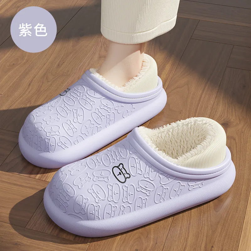 Nanccy Waterproof Plush Thick Sole Warm Shoes