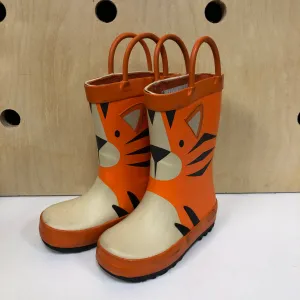 Orange Tiger Rain Boots