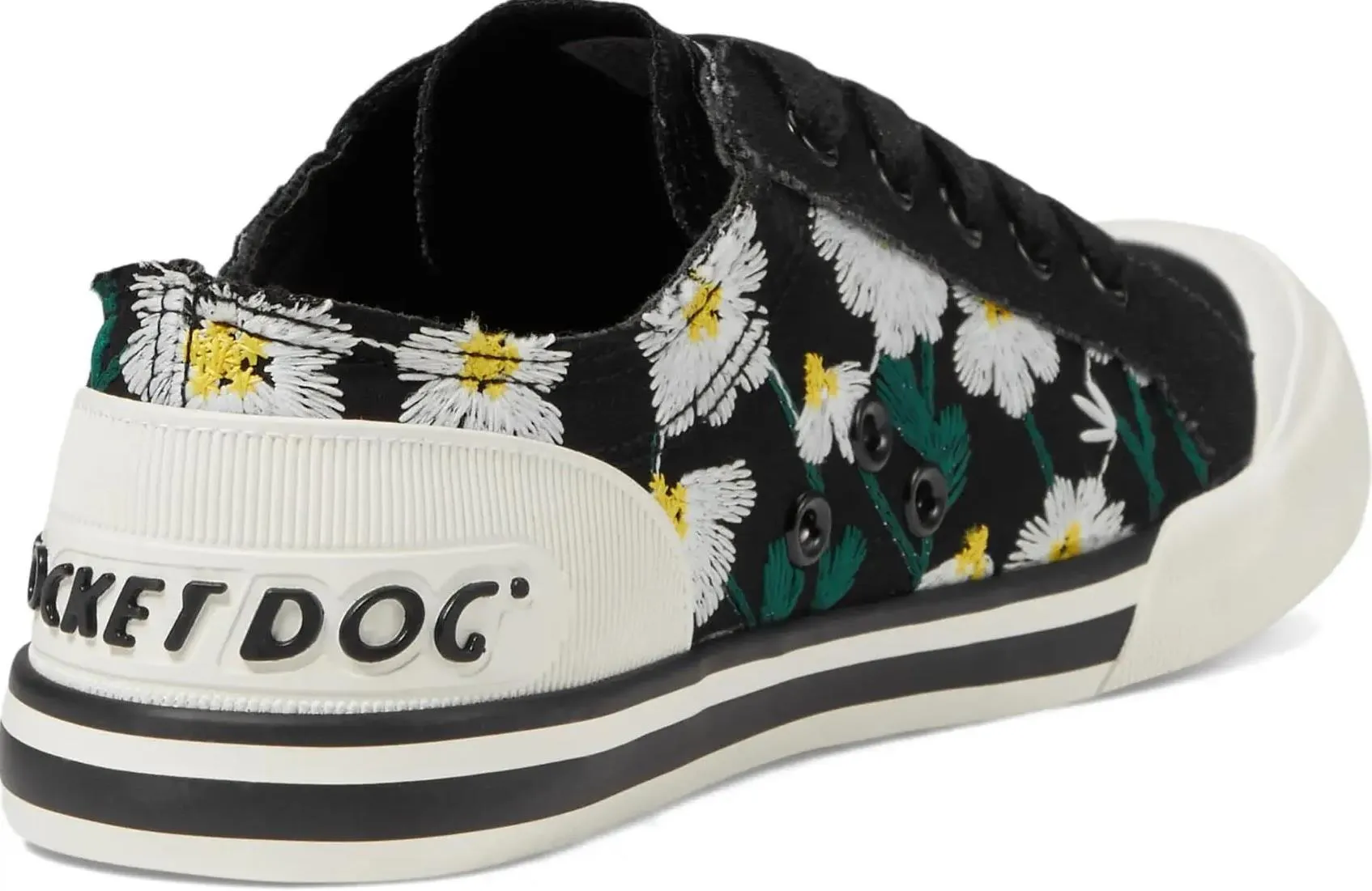 Rocket Dog Jazzin Angelica Black Womens Lace Up Canvas Trainers Shoes
