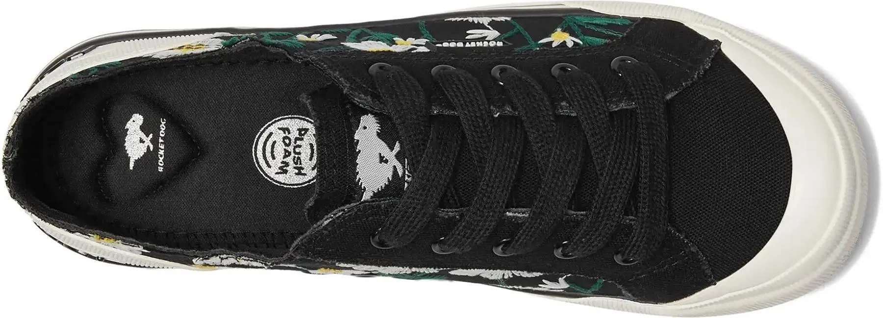 Rocket Dog Jazzin Angelica Black Womens Lace Up Canvas Trainers Shoes