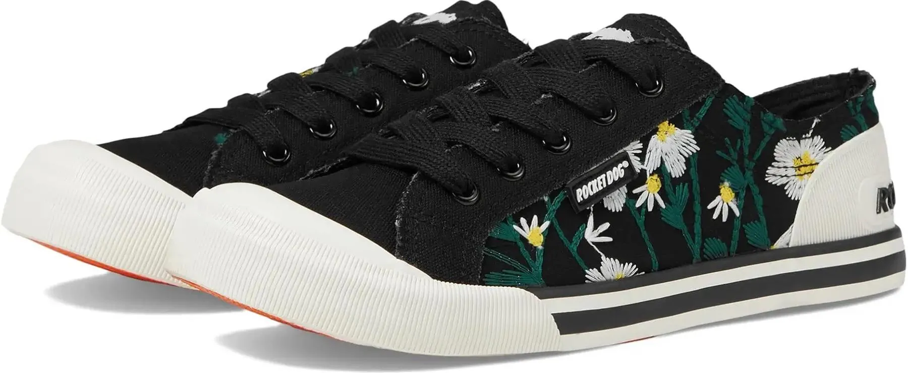 Rocket Dog Jazzin Angelica Black Womens Lace Up Canvas Trainers Shoes