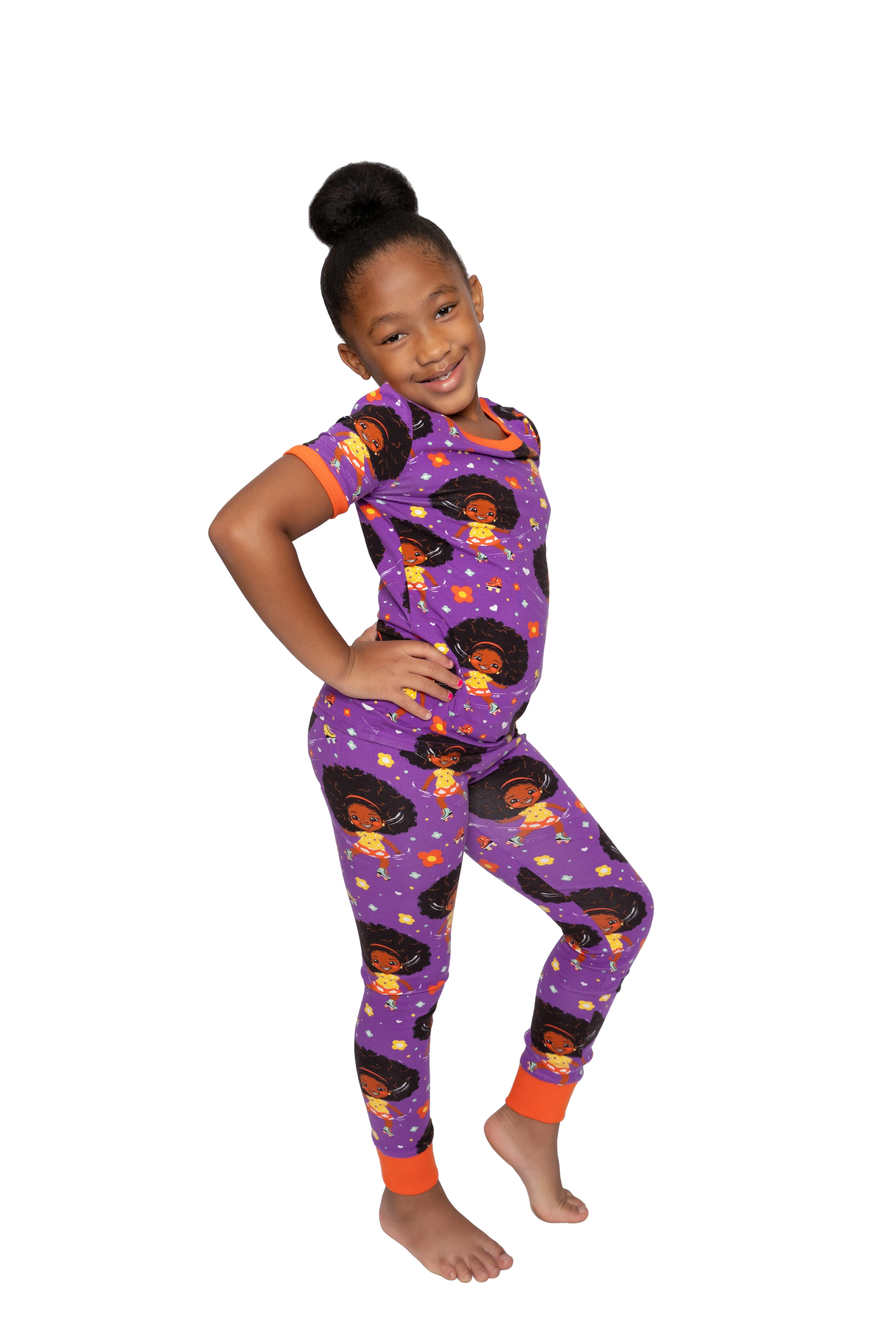 Roller Dream Queen PJ Set Snug Fit Pajamas Set Girls Toddler Size 4T - 12
