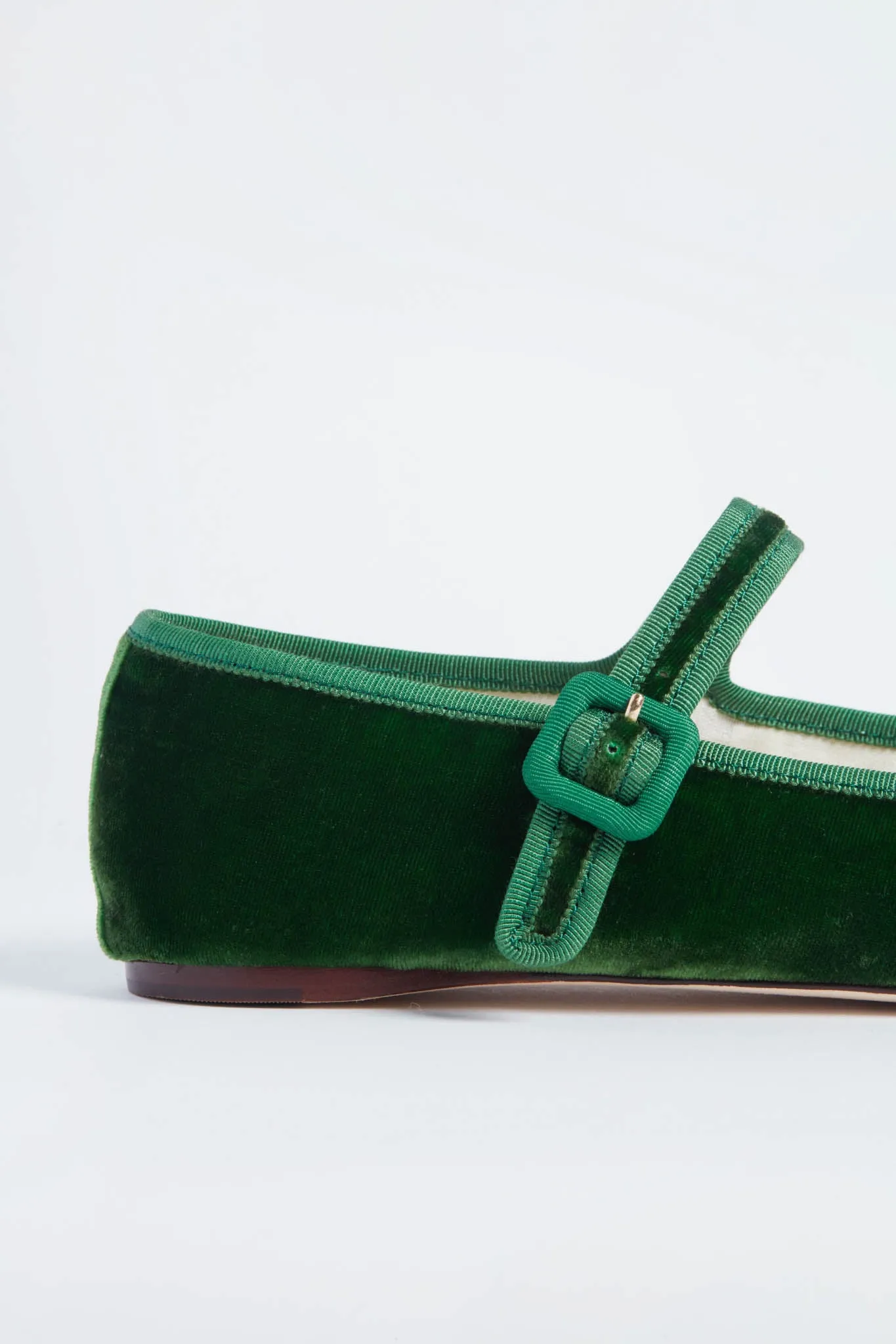Spruce Velvet Chiara Mary Jane Flats