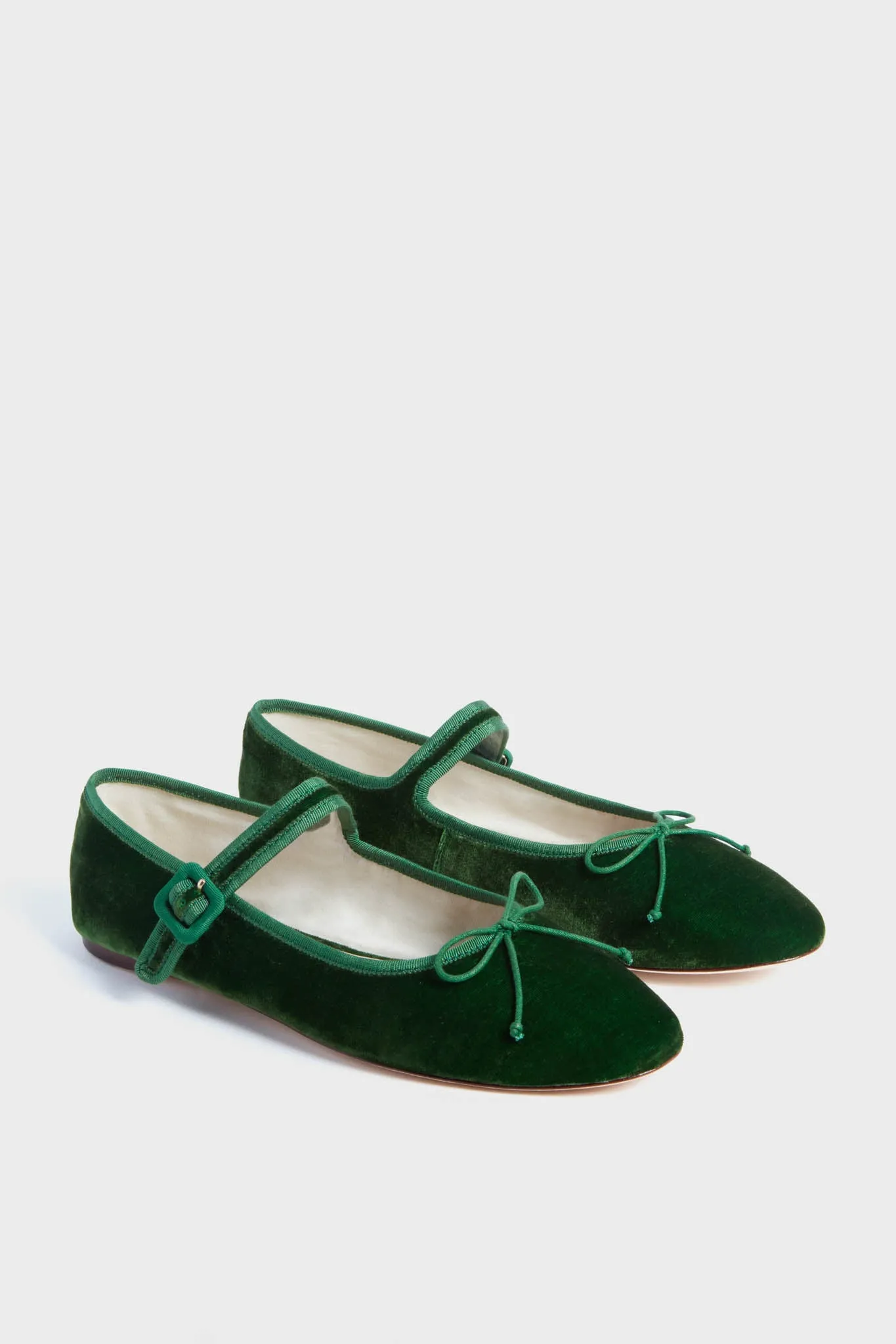 Spruce Velvet Chiara Mary Jane Flats