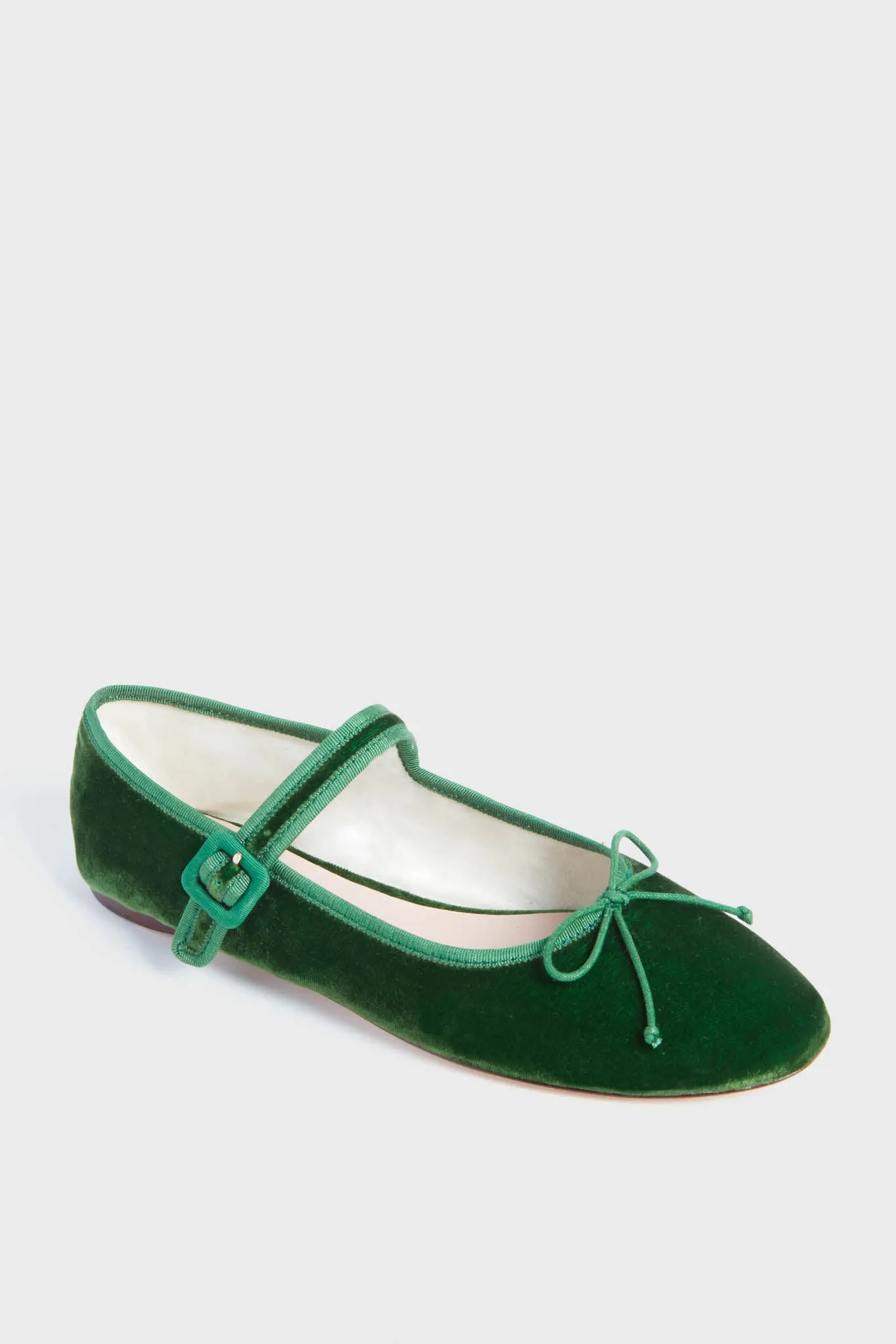 Spruce Velvet Chiara Mary Jane Flats