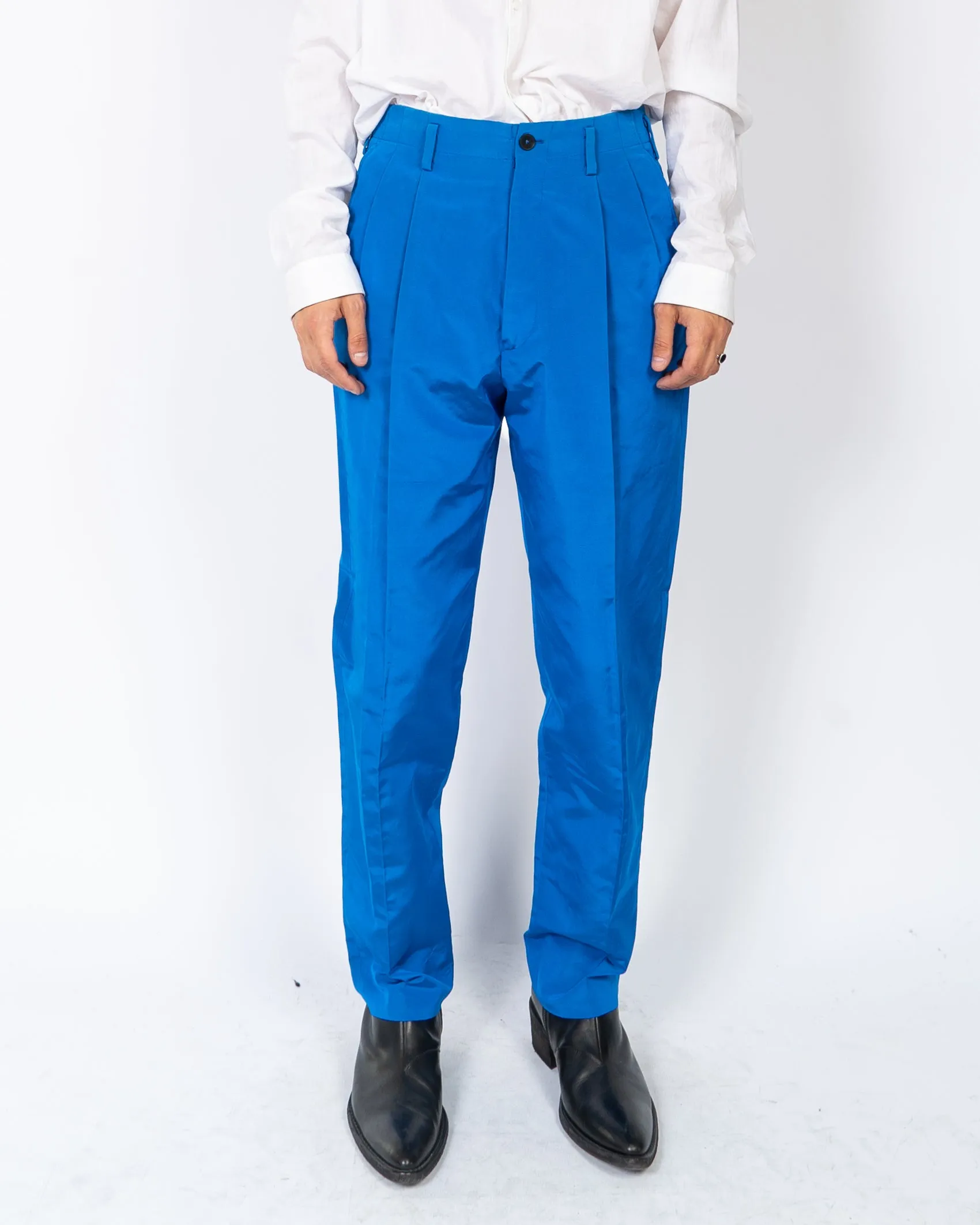 SS20 Royal Blue Commodore Pleated Trousers