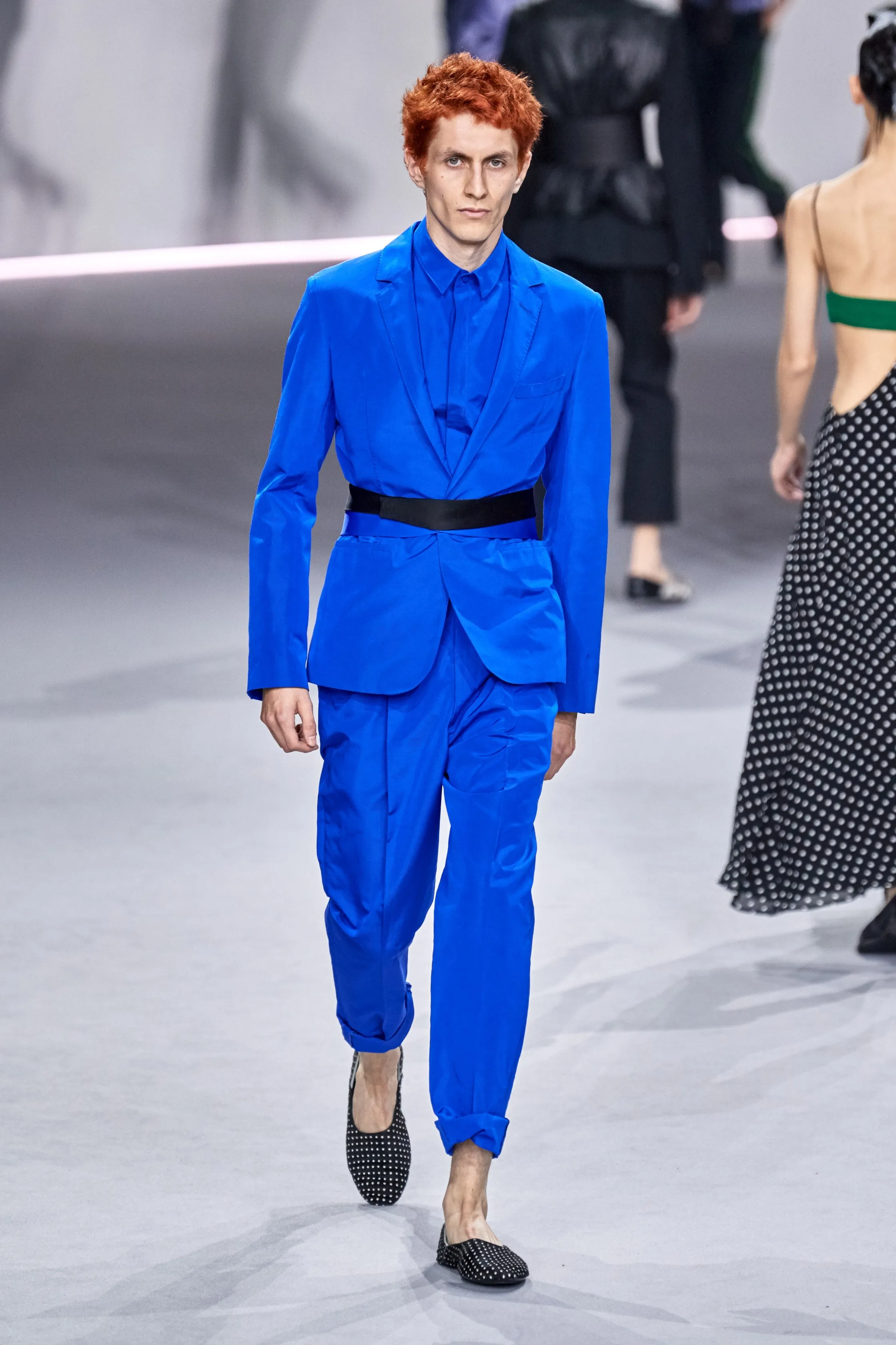 SS20 Royal Blue Commodore Pleated Trousers