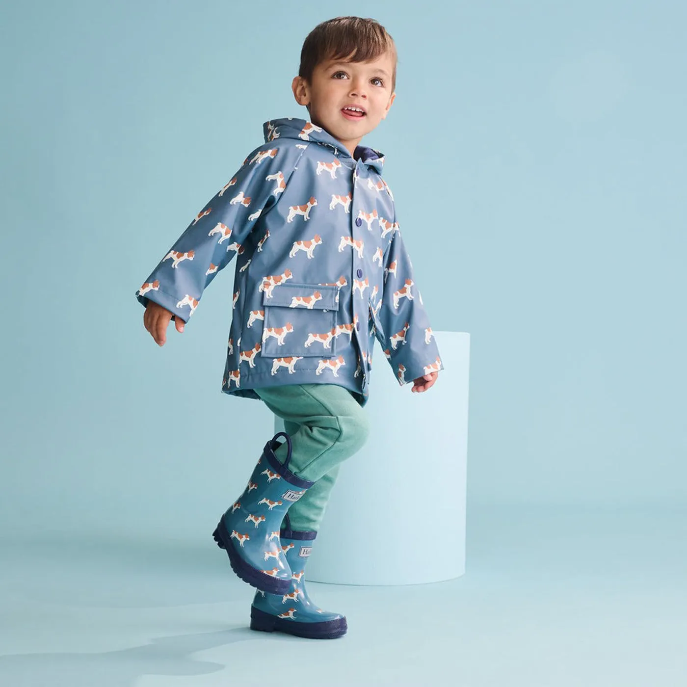 Toddler Boys French Bulldogs Rain Boots