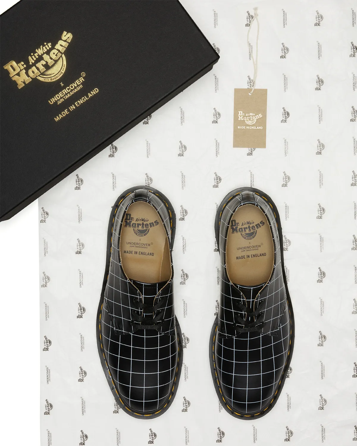 UNDERCOVER x 1461 MIE Smooth Check Black