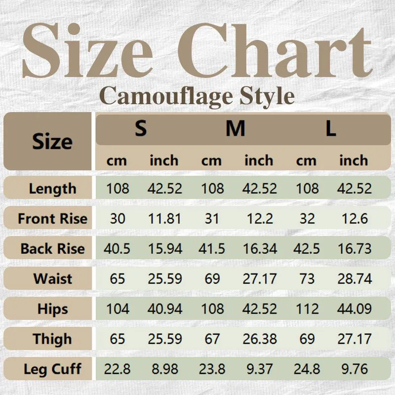 Unisex Camouflage Cargo Pants