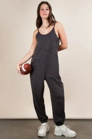 VERY J Sleeveless Knit Comfy Casual Jumpsuit