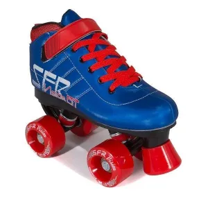 Vision GT Red/Blue Kids Quad Roller Skates - Size Junior 2 - Bargain Basement